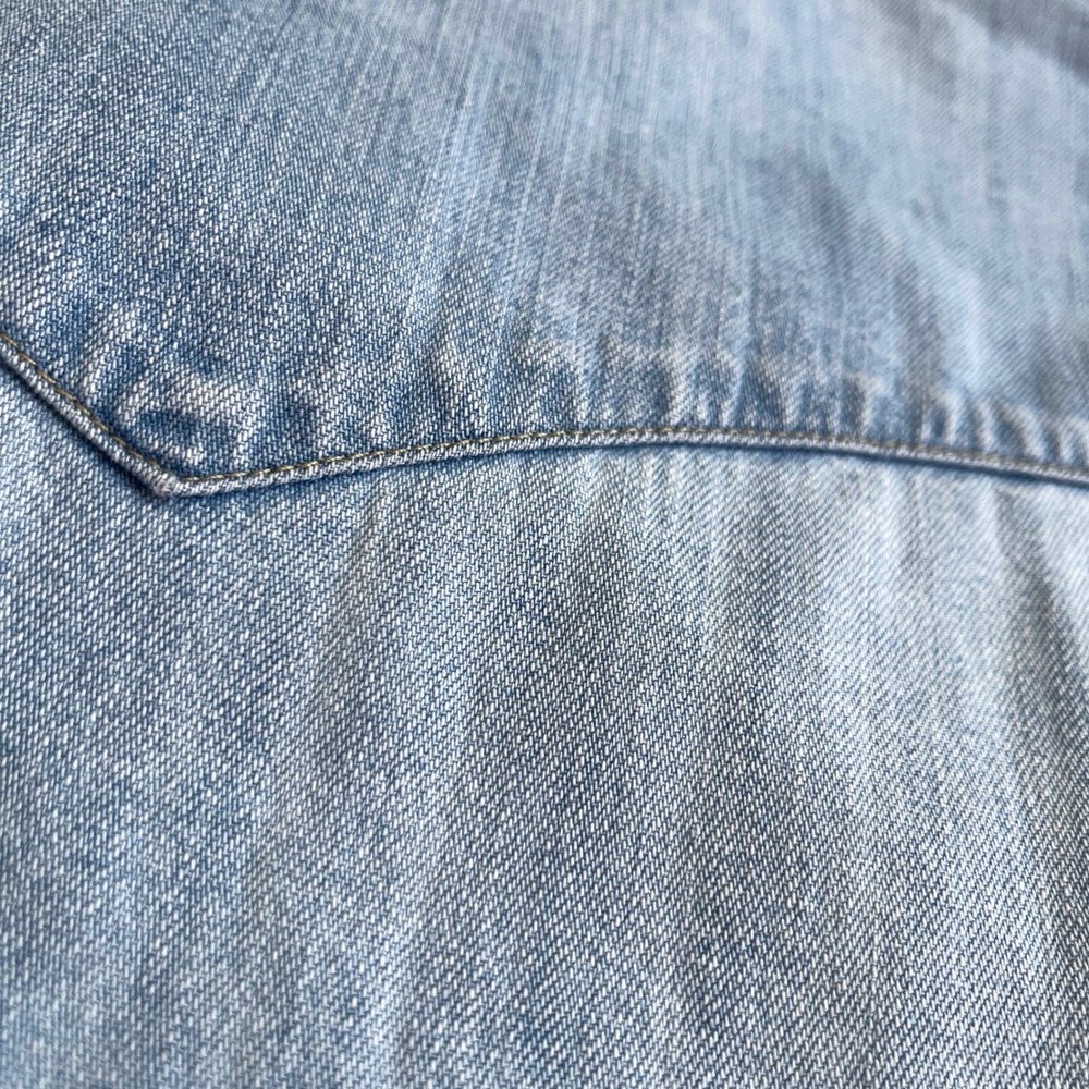 Levi's Iconic Western Denim Long Sleeve Snap Shirt Women XXL Light Vintage Wash - Picture 11 of 15